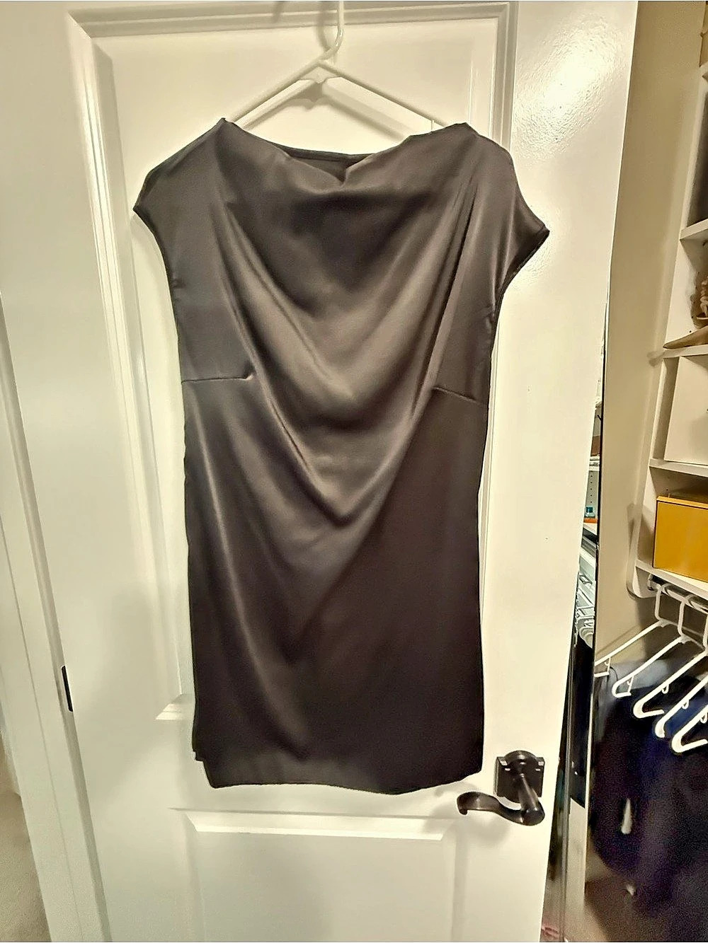 Apt. 9 Black Draped Mini Dress Size Large Like New